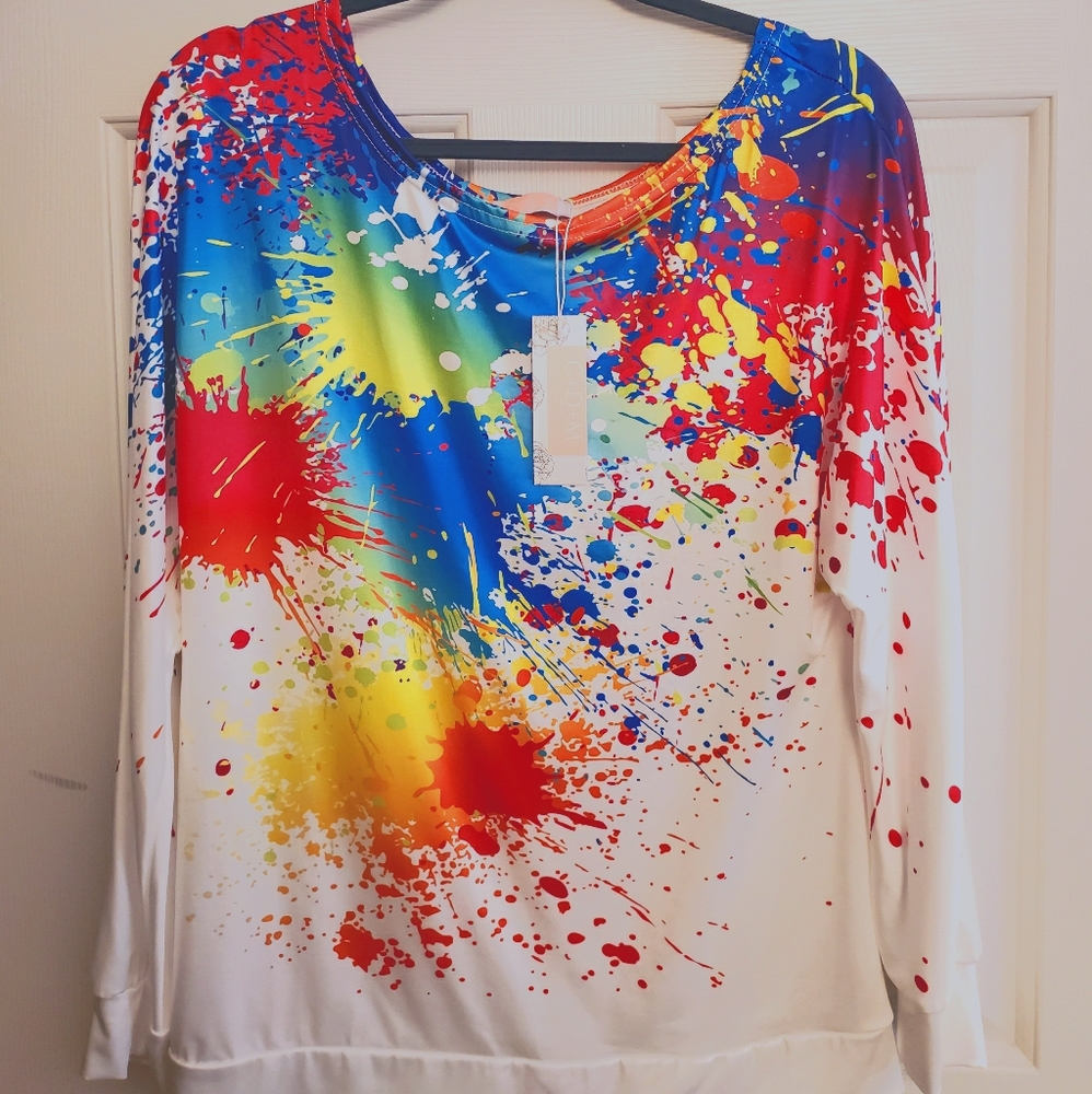 C+D+M BRAND NWT MEDIUM PAINT SPLATTER SHIRT